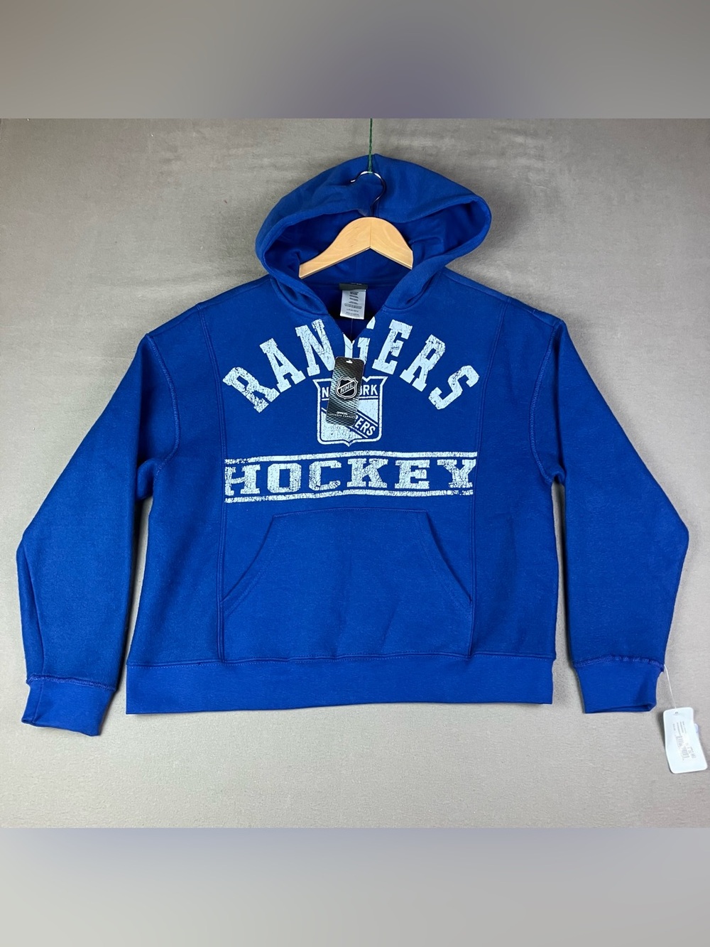 New York Rangers Hockey NHL Hoodie Sweatshirt Youth Girls Size L 10/12 Blue NWT!